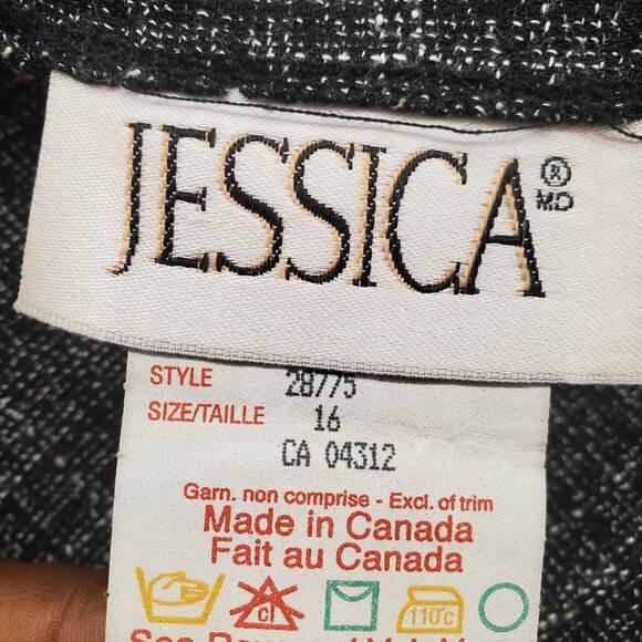 Vintage Jessica Patterned Midi A-line Skirt - Picture 8 of 10